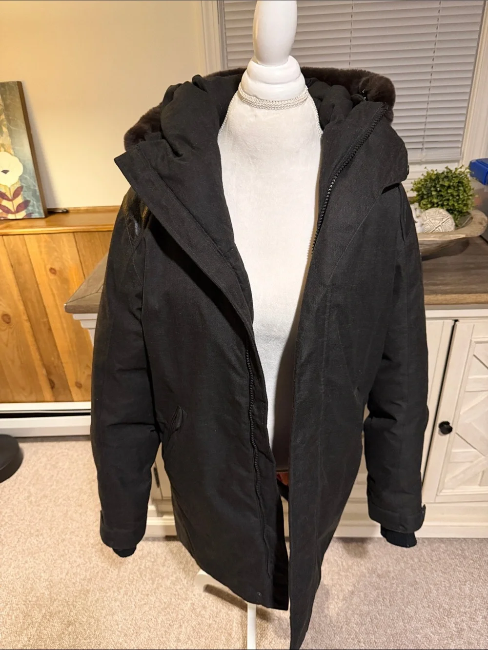 Nobis Men's Black Hooded Puffer Coat - Warm Winter Parka